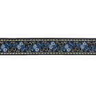 3.2cm Breite Daisy Black Polyester Jacquard Trims-gewebtes Material für Kleid