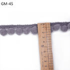 GM-45 Grau 2.5cm Pom Pom Trim For Curtains