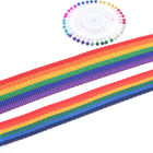 Bunte Ordnung des Polyester-Regenbogen-gewebten Materials für Haustier-Leine